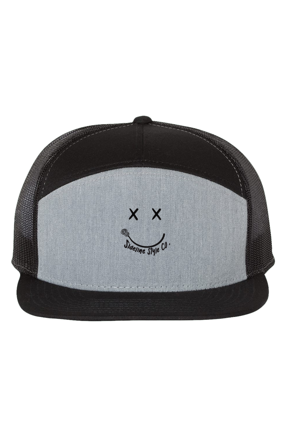 Heather Grey Black Cap