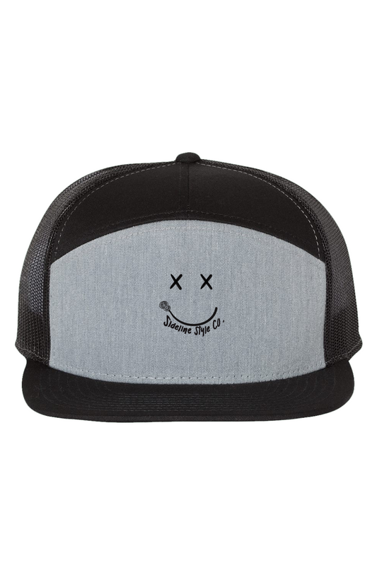Heather Grey Black Cap
